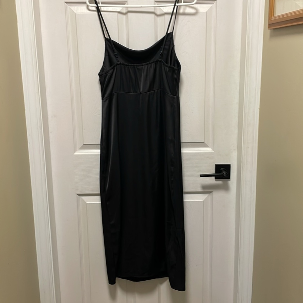 Old Navy | Black | Cowl Neck | Spaghetti Strap | Satin | Slip Dress | Size S - Picture 6 of 17